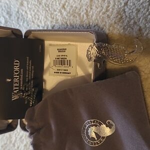 Waterford Crystal NEW In Box & Pouch Seahorse Brooch